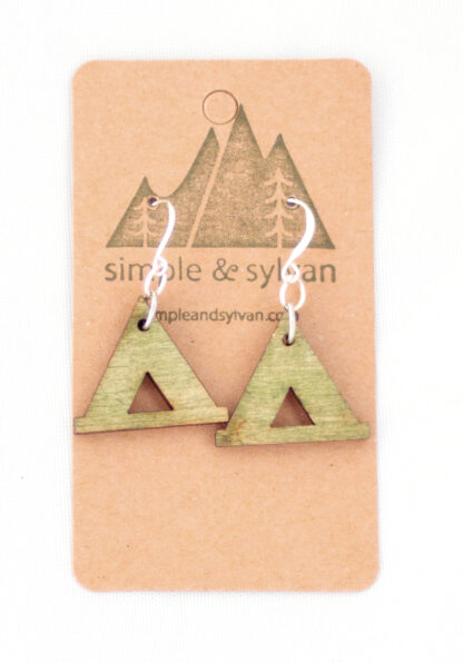 earrings, camp, tent, campsite, appalachia, rocky mountains, appalachian trail, rockies, camper, jewelry, national parks, national park, gift shop, memento